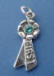 sterling silver first place ribbon charm for wedding charm cake