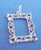 sterling silver picture frame wedding cake charm for bridesmaid charm cake also called a ribbon pull