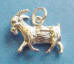 sterling silver goat charm for good luck on your wedding day