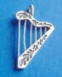 sterling silver harp charm for christian wedding cake charm