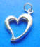 sterling silver wedding cake heart charms for bridesmaid charm cake ribbon pull