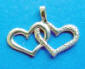 sterling silver hearts entangled charms