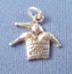 sterling silver new orleans jester wedding cake charm