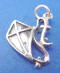 sterling silver kite wedding cake charm for bridesmaid charm cake also called a ribbon pull