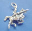 sterling silver knight charm