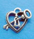 sterling silver lock heart lock lock and key wedding cake charms
