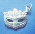 sterling silver mardi gras masks for new orleans wedding cake charms also called bridesmaid charm cakes and ribbon pulls