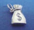 sterling silver money bag charm for bridesmaid charm cake