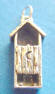 sterling silver outhouse charms for wedding cake charm