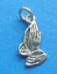 sterling silver praying hands charms