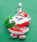sterling silver christmas santa claus cake charms