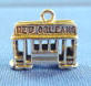 sterling silver new orleans streetcar wedding cake charm for your bridesmaid charm cake also called a ribbon pull