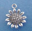 sterling silver sunflower wedding cake charms