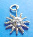 sterling silver sun wedding cake charms