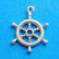 sterling silver ship captain wheel charms for your wedding cake ribbon pull bridesmaid charm cake