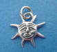 sterling silver sun face charm