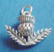 sterling silver thistle charm
