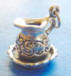 Sterling silver ewer and basin charm, pitcher charm