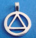 sterling silver triangle charm