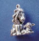 3-d sterling silver lion and lamb charm