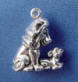 sterling silver 3-d lion and lamb charm