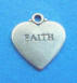 sterling silver heart charm says faith on both sides