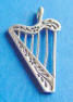 sterling silver harp charm