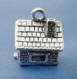 sterling silver 3-d brick house charm