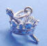 sterling silver crown and scepter charm
