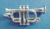 sterling silver french trumpet charm