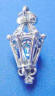 sterling silver crystal lantern charm