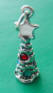 sterling silver christmas tree with multi-color rhinestones and star on top charm