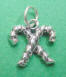 sterling silver two candy canes charm