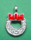 sterling silver clear cubic zirconia and red enamel christmas wreath charm