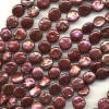 example of dyed coin pearls in burgundy