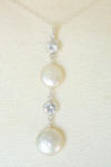 Coin pearl necklace dangle.