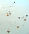 3-piece coin pearl jewelry set - the single coine pearl necklace, bracelet and earrings.