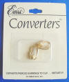 E'arrs gold-plated Converters convert pierced earrings into clip earrings.