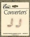E'arrs silver-plated Converters to convert pierced earrings into clip earrings.