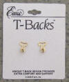 gold-tone earrs t-backs earring backs