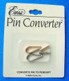 package of 2 silver and gold tone vertical pin converters