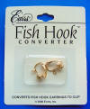 gold-tone earrs fish hook converters