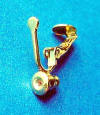 Gold metal (not real gold) pierced earring converter