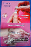 Focus 'n Fasten (TM) jewelry wand with magnifier