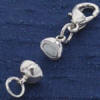 silver plated round magnetic clasp for necklaces and bracelets