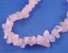 notice the delicate pink colors in the rose quartz gemstone chips