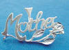 sterling silver mother with rose pendant