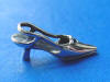 sterling silver 3-D pointed toe sling back shoe charm