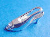 sterling silver high heel shoe charm with rhinestones at the toe