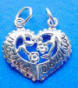 sterling silver mother daughter 2-part charm